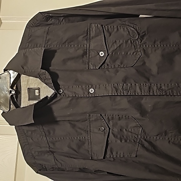 Jack & Jones men's black casual button down shirt - Picture 3 of 7